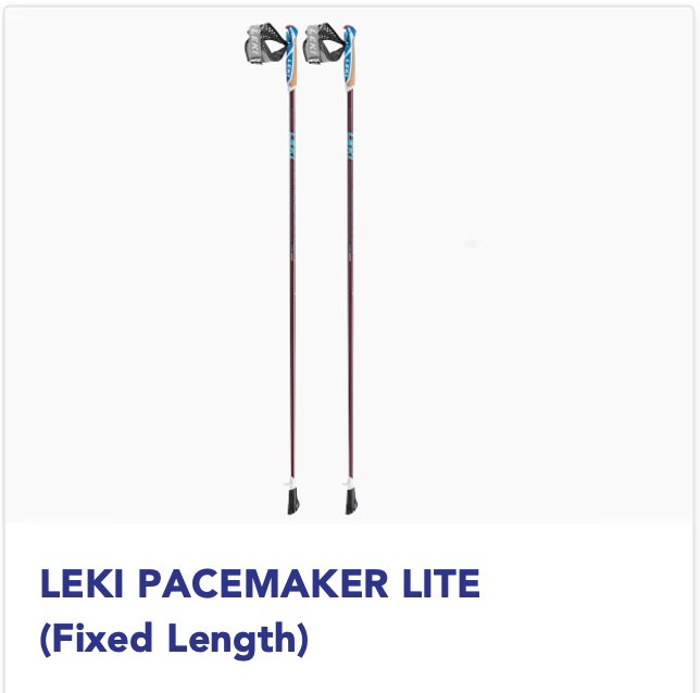 A pair of leki pacemaker lite walking poles for $ 149.00
