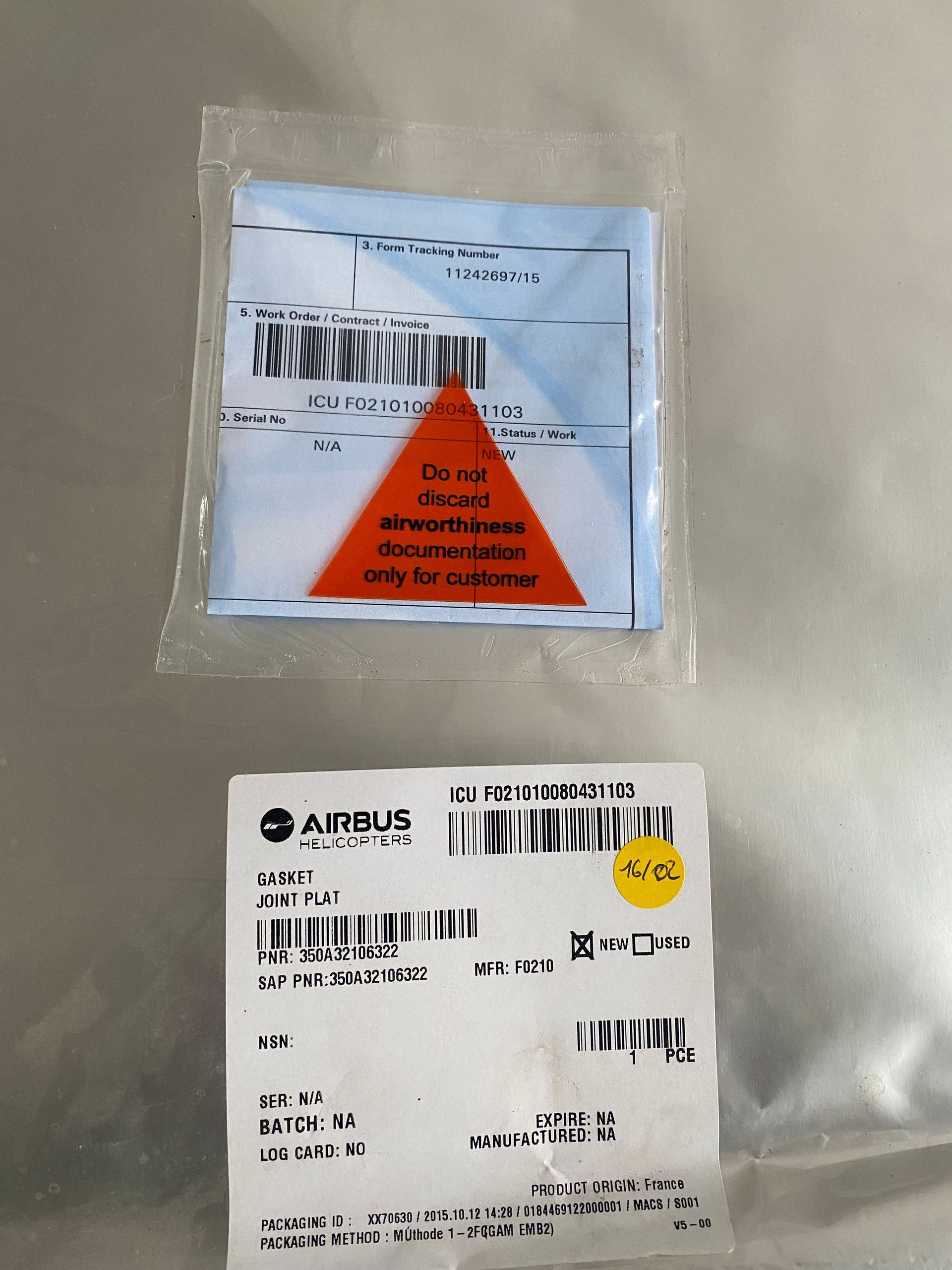 GASKET JOINT PLAT 350A32106322