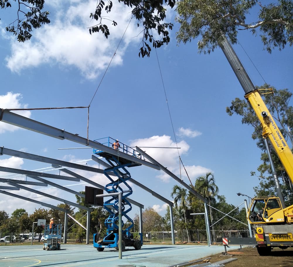 55T Steel Erection — Complete Crane Hire (NT) Pty Ltd in Pinelands, NT