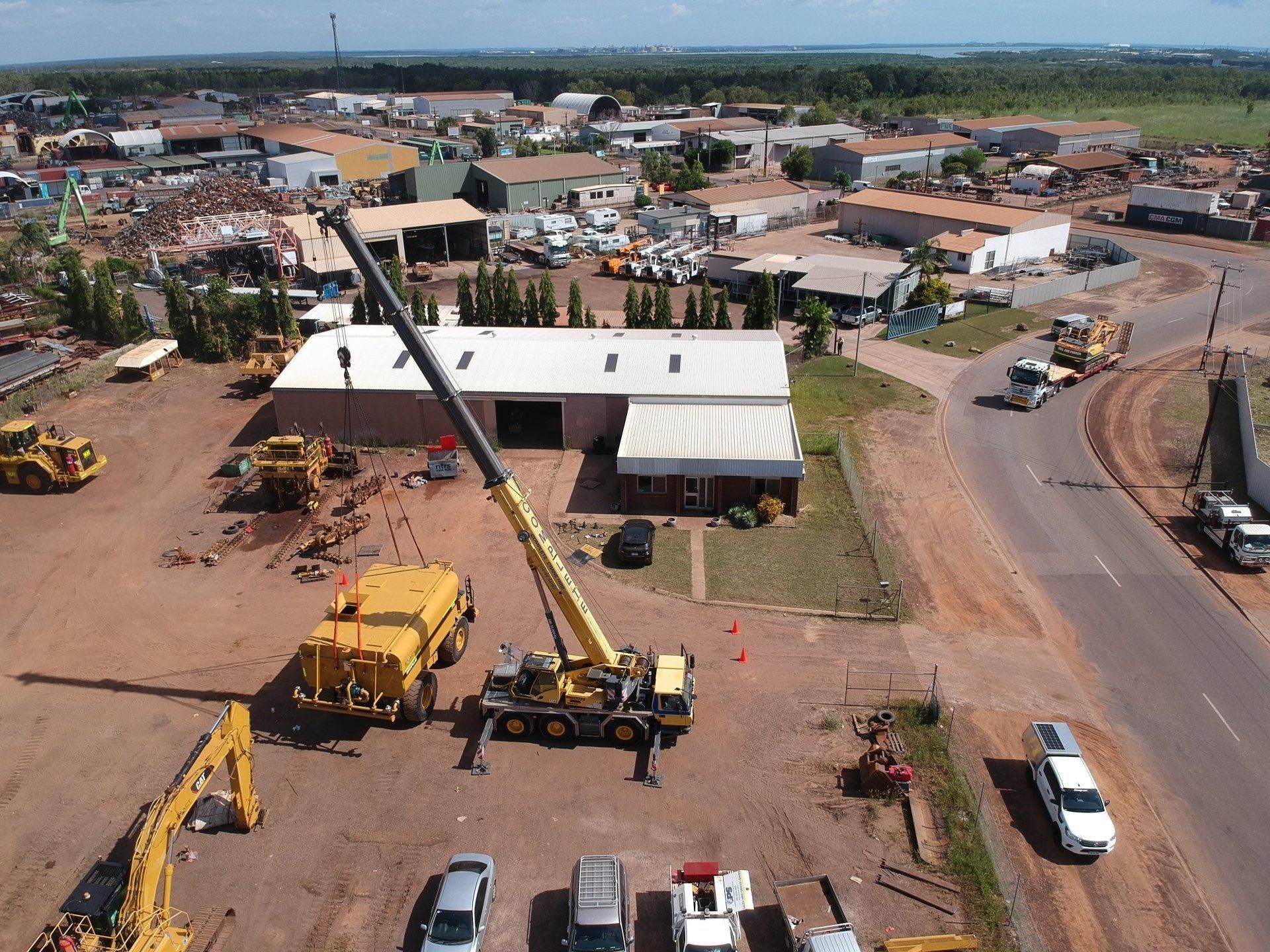 Crane Hire in a Construction Site