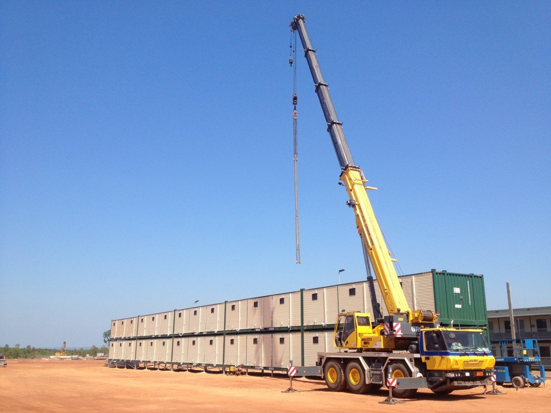 Yellow Mobile Crane of Complete Crane Hire — Complete Crane Hire in Pinelands, NT