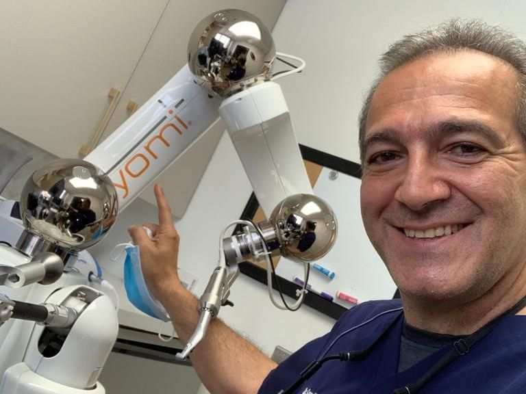 Dr. Markzar with his Yomi robot