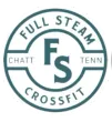 Full Steam CrossFit logo in teal and gray, with “Chatt Tenn” around FS initials.