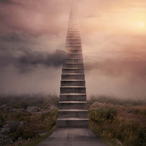 Steps leading to the sky