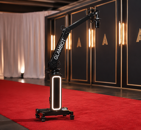 GlamBot slow-motion video booth for corporate events