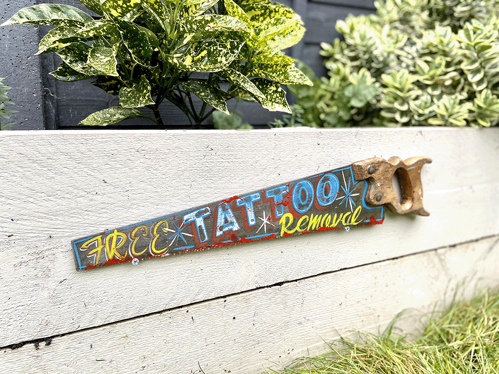 Hand painted saw
