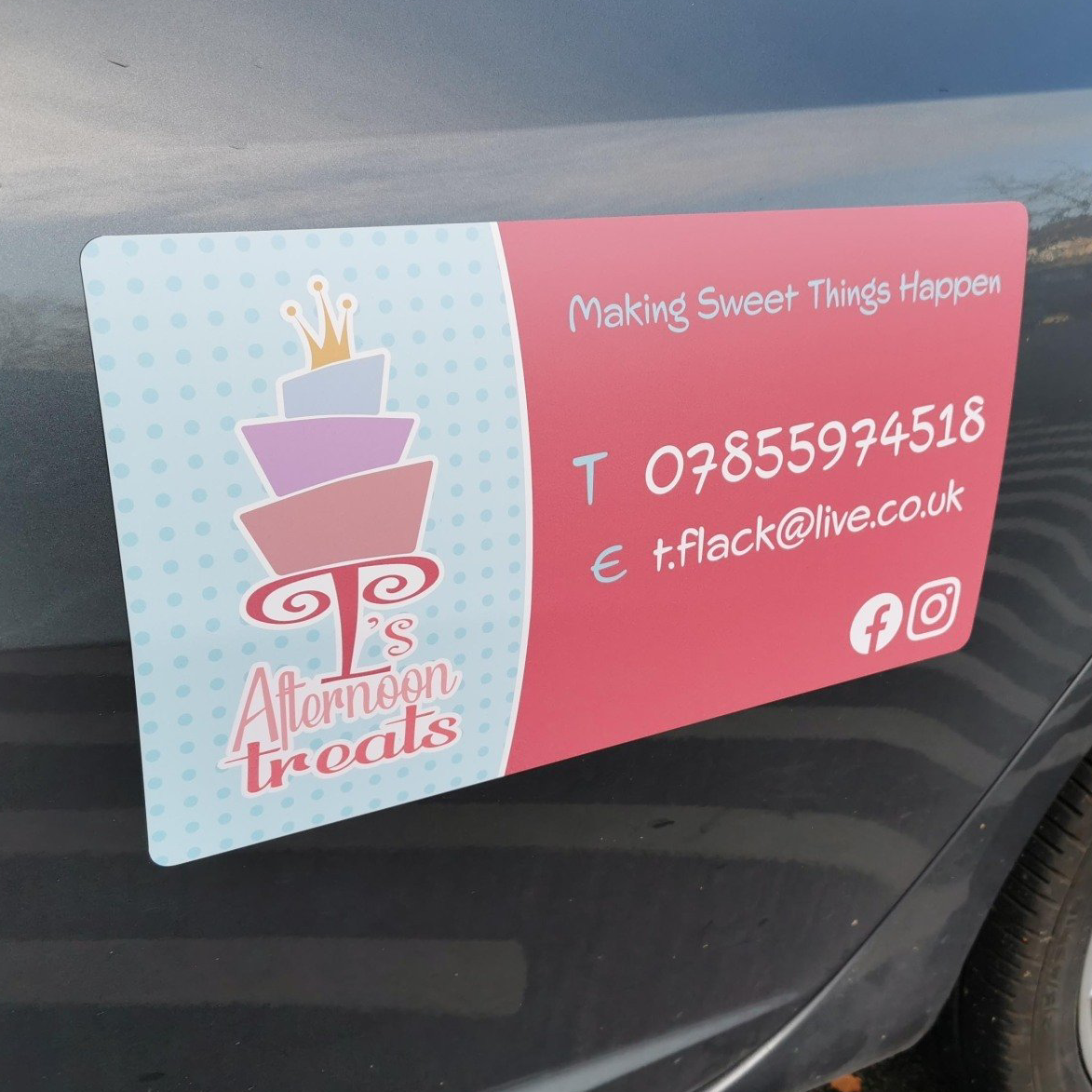 Bespoke printed magnetic vehicle signs, magnetic car signs