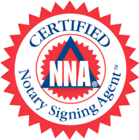 a logo for a certified notary signing agent