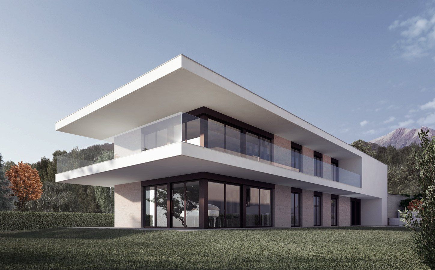 Esterno giorno_Residenza acero rosso_Linear 77