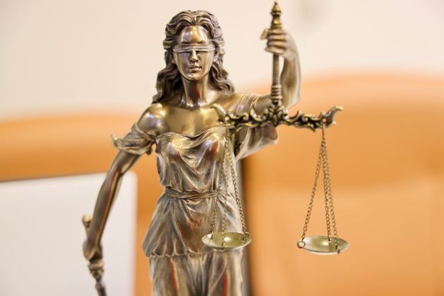 a Lady Justice statue