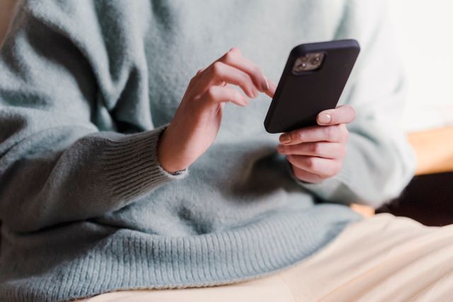 a person checking their phone