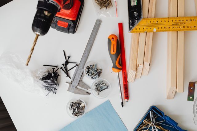 tools laid out on a table