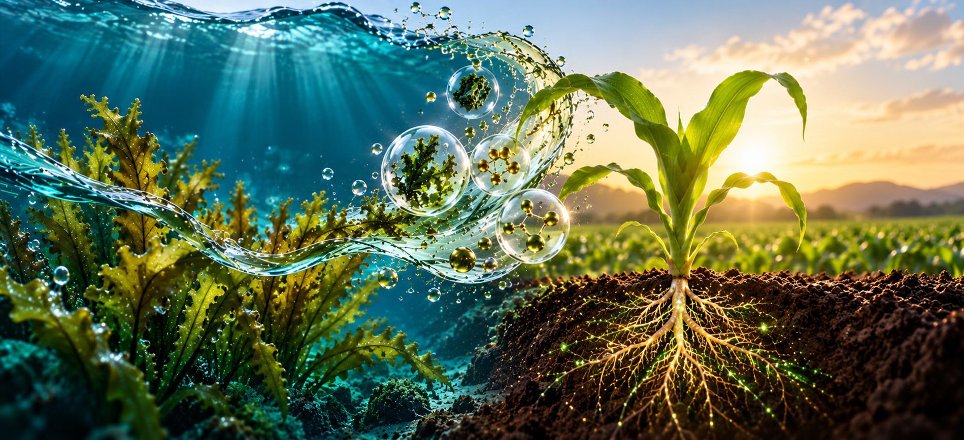 Seaweed biostimulants for crop growth, root development, nutrient efficiency, and stress tolerance