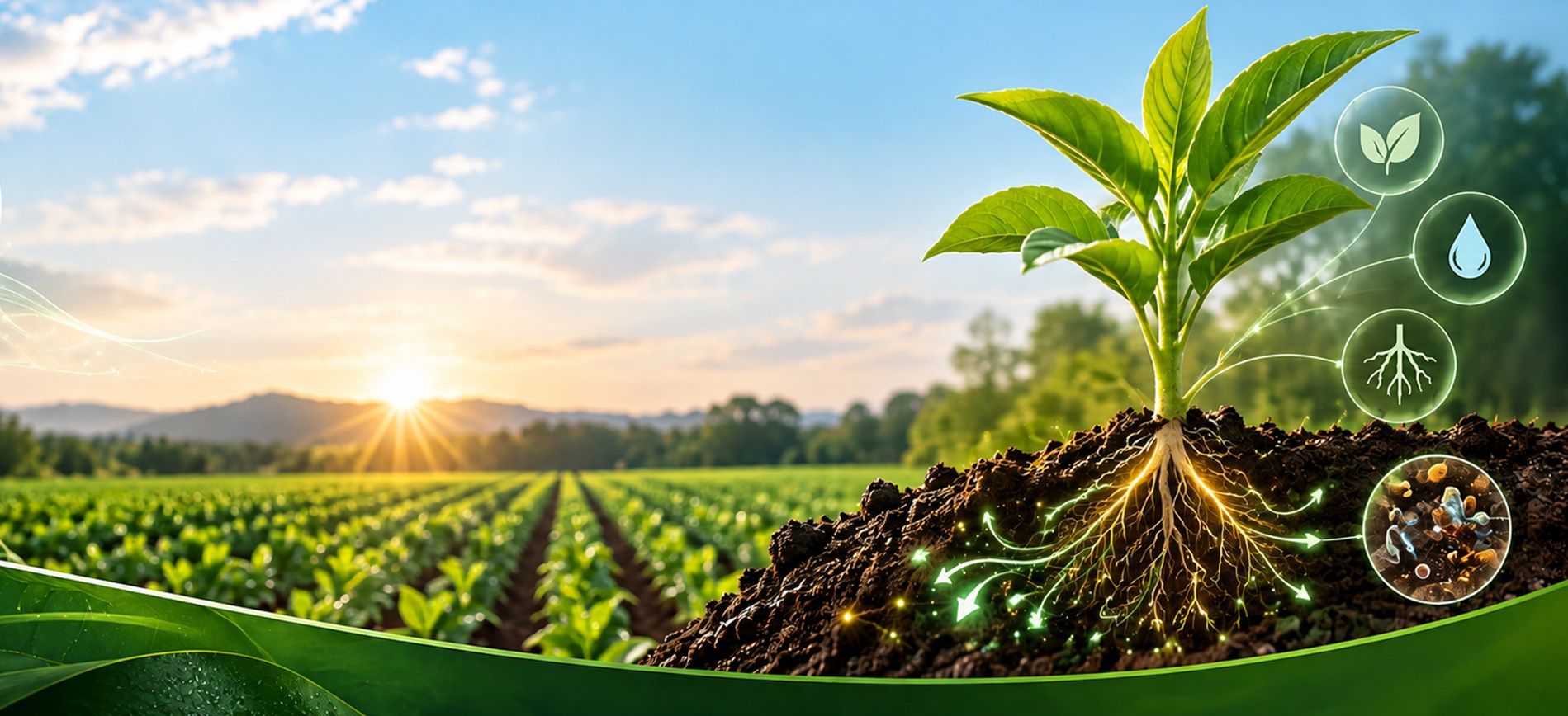 Chitosan biostimulants for plant growth, root health, stress tolerance, and crop resilience.