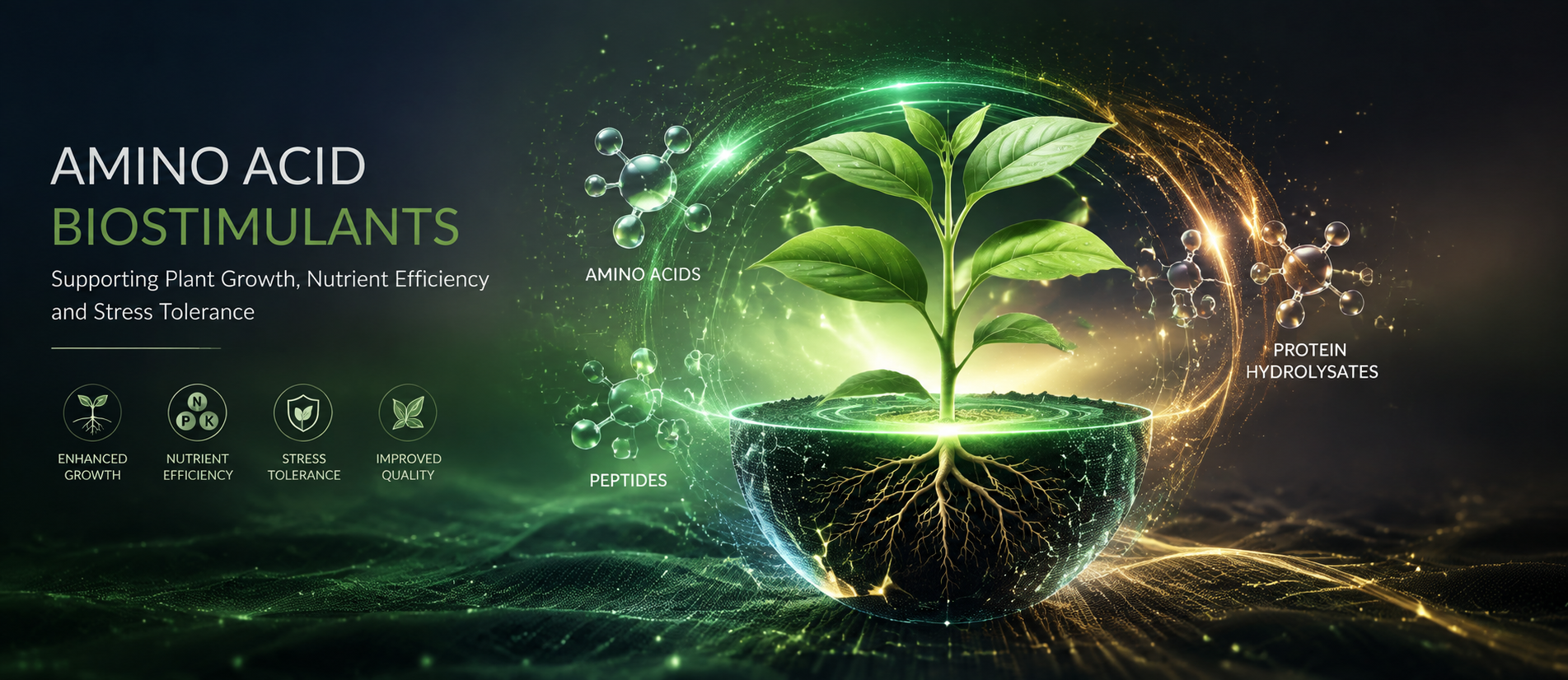 Amino Acid Biostimulants – Supporting Plant Growth, Nutrient Efficiency and Stress Tolerance