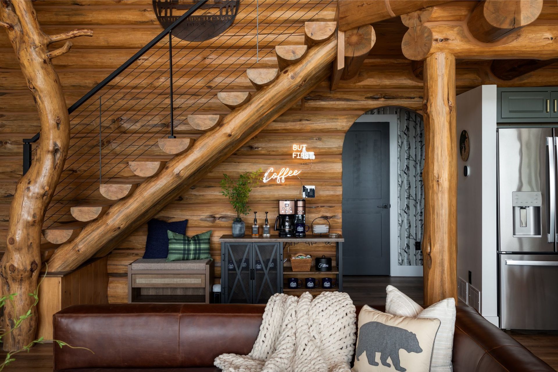 built-in storage lake home