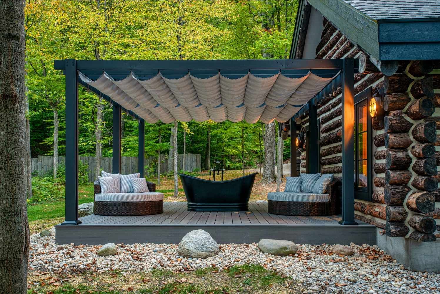 log cabin addition michigan