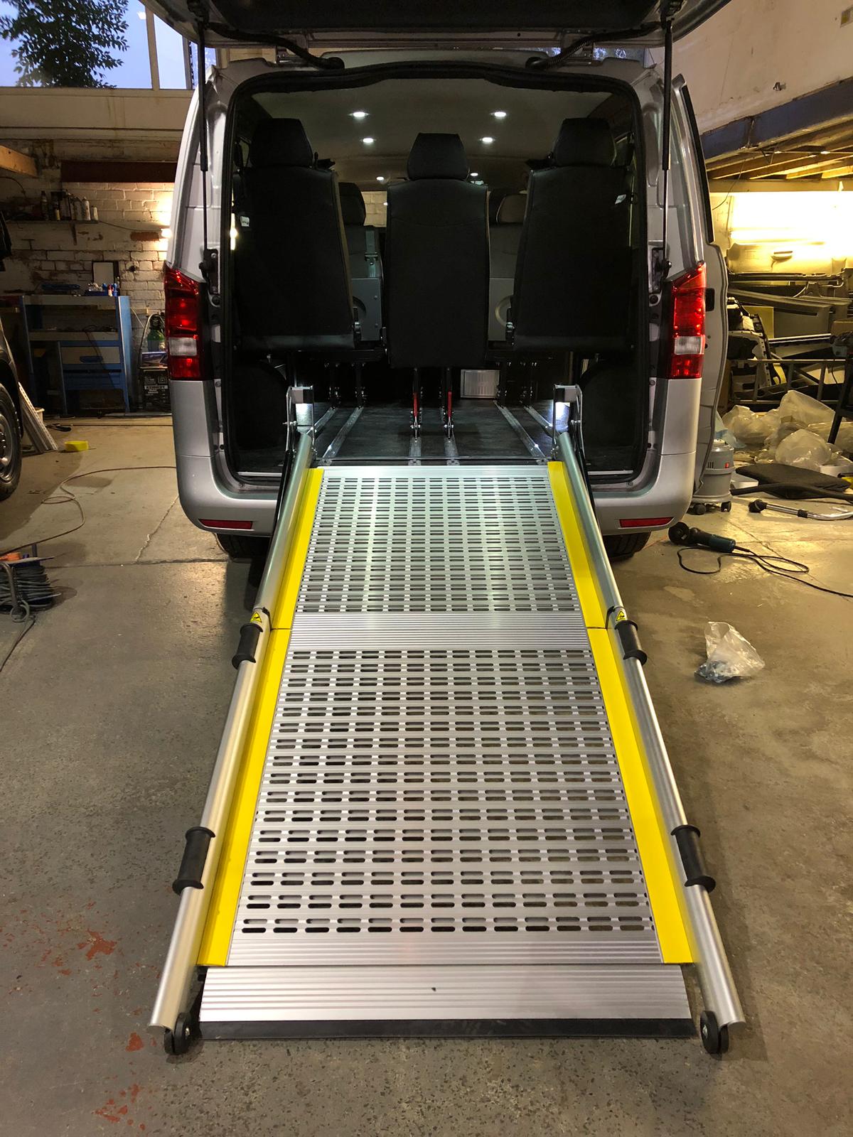 Wheel chair ramp fitting