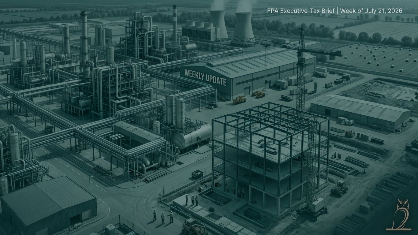 5 Business & Tax Developments Every CEO and CFO Should Know This Week
