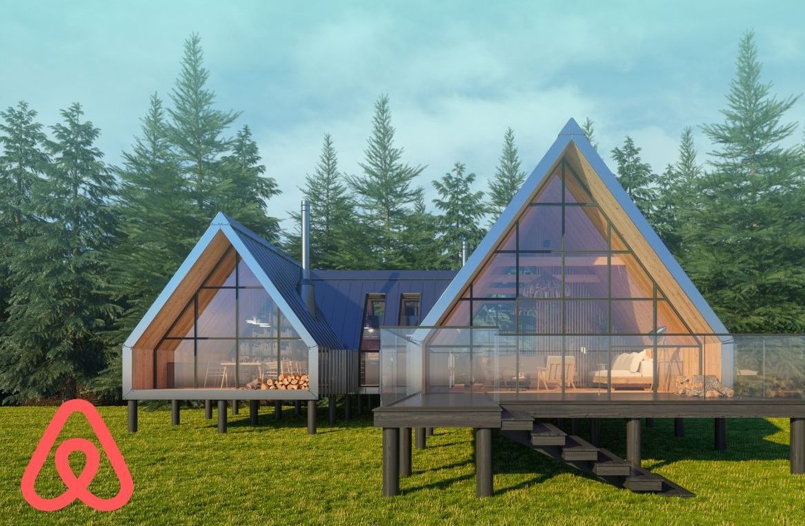 A beautiful cabin representing tax planning for short-term rental properties like Airbnb or VRBO.