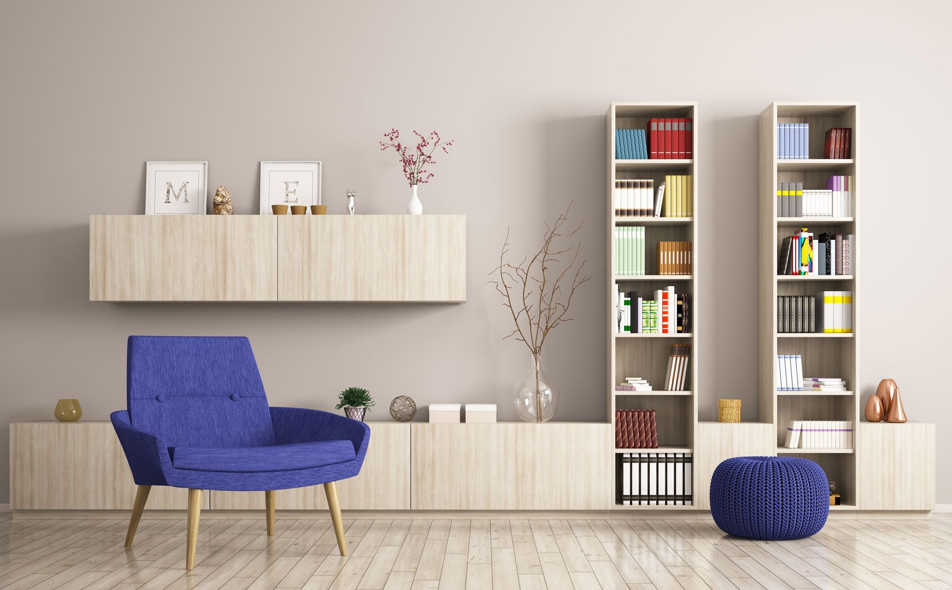 Custom bookshelves