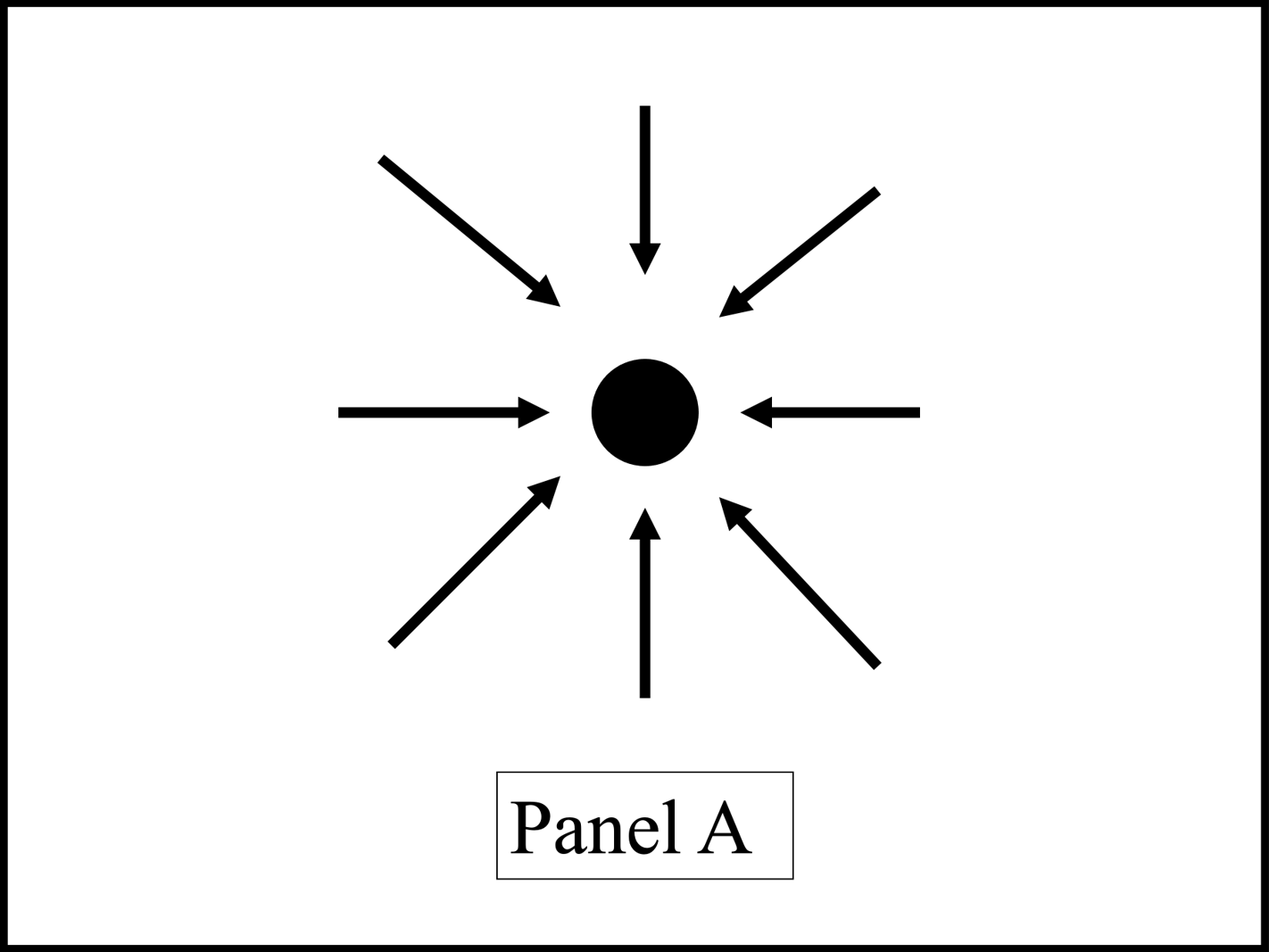 A diagram of a panel a with arrows pointing in different directions.