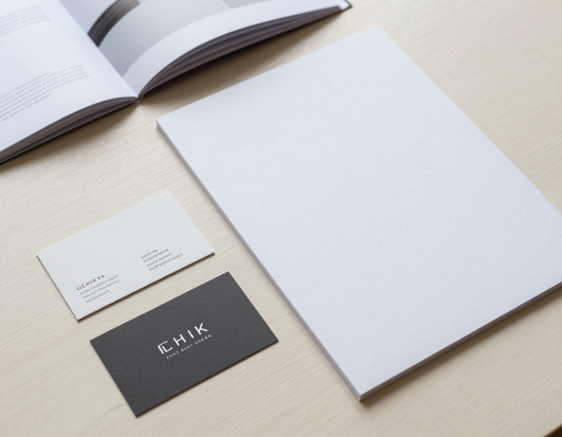 Brand identity system flat lay