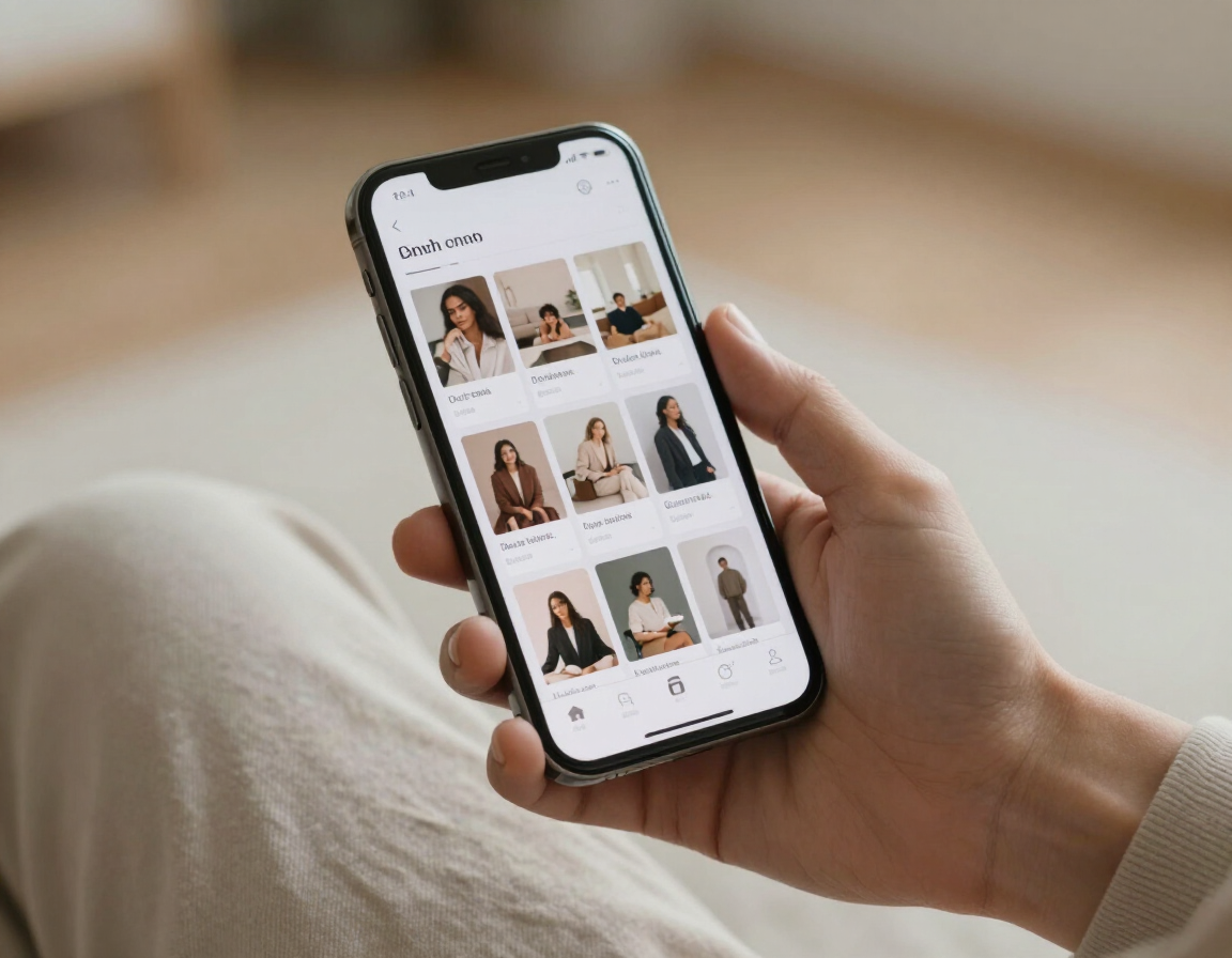 Social media content strategy on smartphone