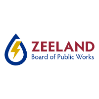 Zeeland Board of Public Works logo with blue droplet and yellow lightning bolt