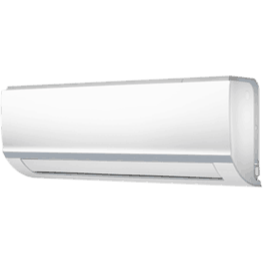 Wall-mounted white air conditioner unit