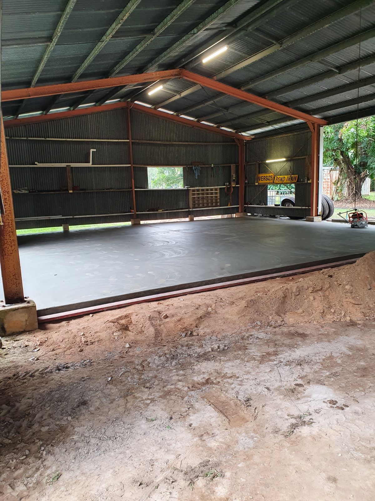 There Is A Concrete Floor In The Middle Of A Building — Bark Concreting In Ryan, QLD