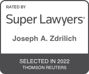 Super Lawyers rating badge for Joseph A. Zdrilich, selected in 2022 by Thomson Reuters