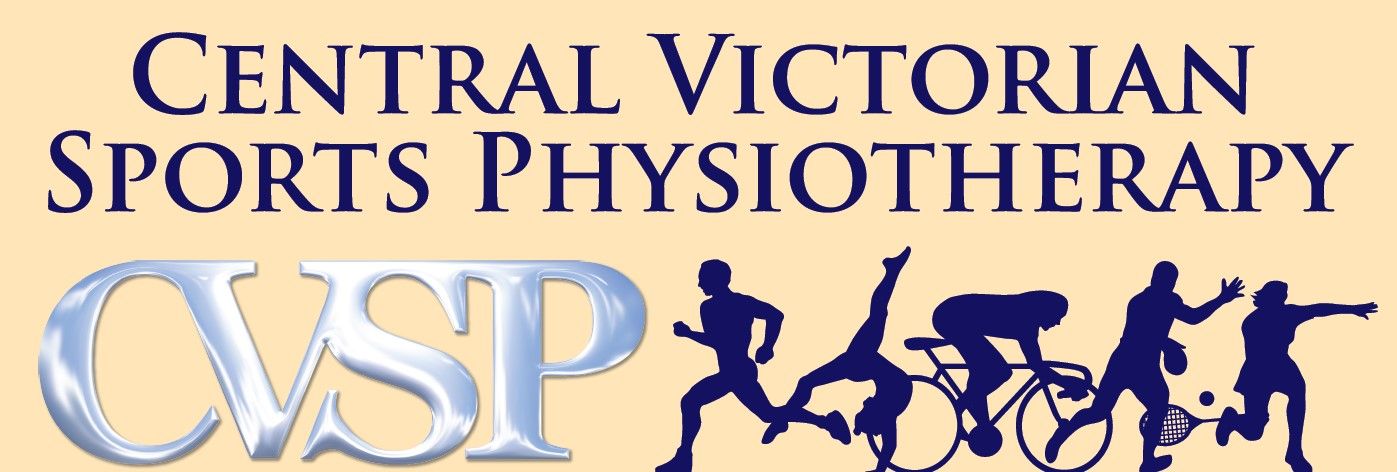 Central Victorian Sports Physiotherapy Central Victorian Sports Physiotherapy logo with silhouetted athletes and the acronym CVSP.