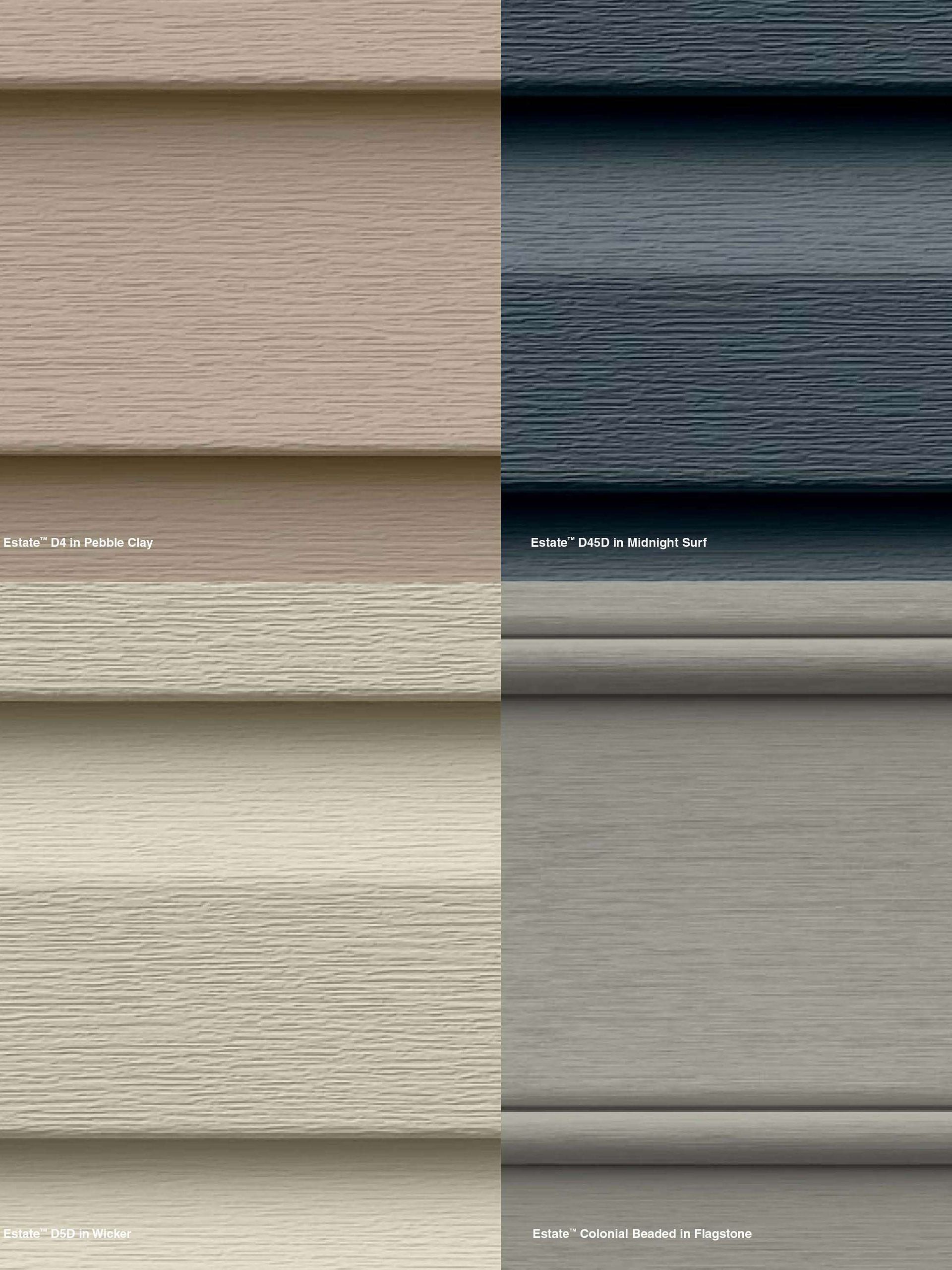 Siding finish options