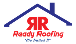 Ready Roofing logo with blue roof, red "RR" initials, and tagline "We Nailed It."