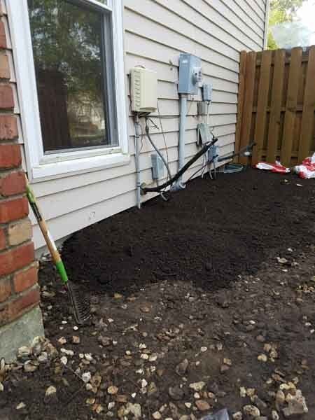 mulch outside