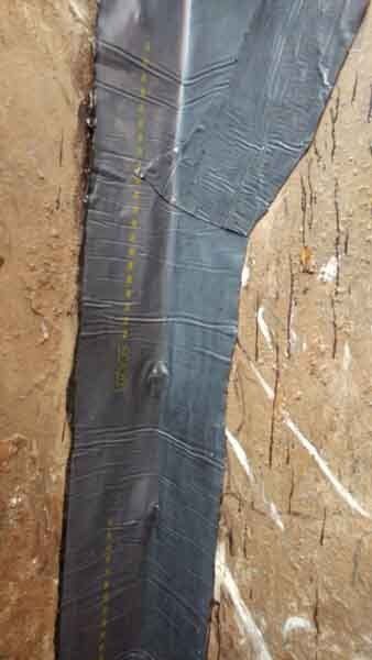 material on wall