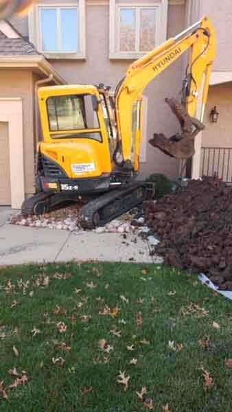 yellow excavator