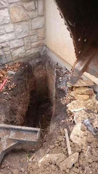 hole dug in ground