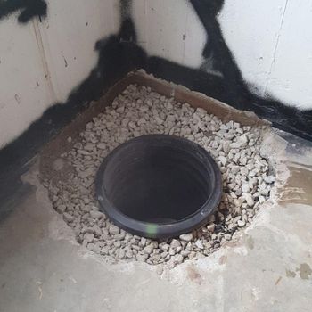 sump pit in ground