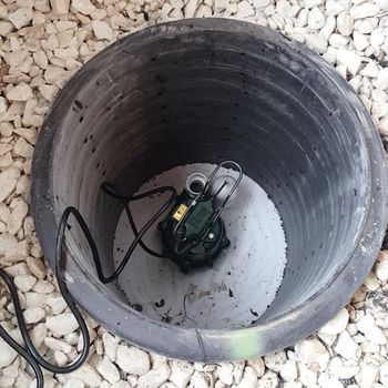 sump pump in ground