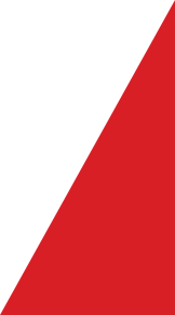 Triangolo rosso diagonale su sfondo bianco