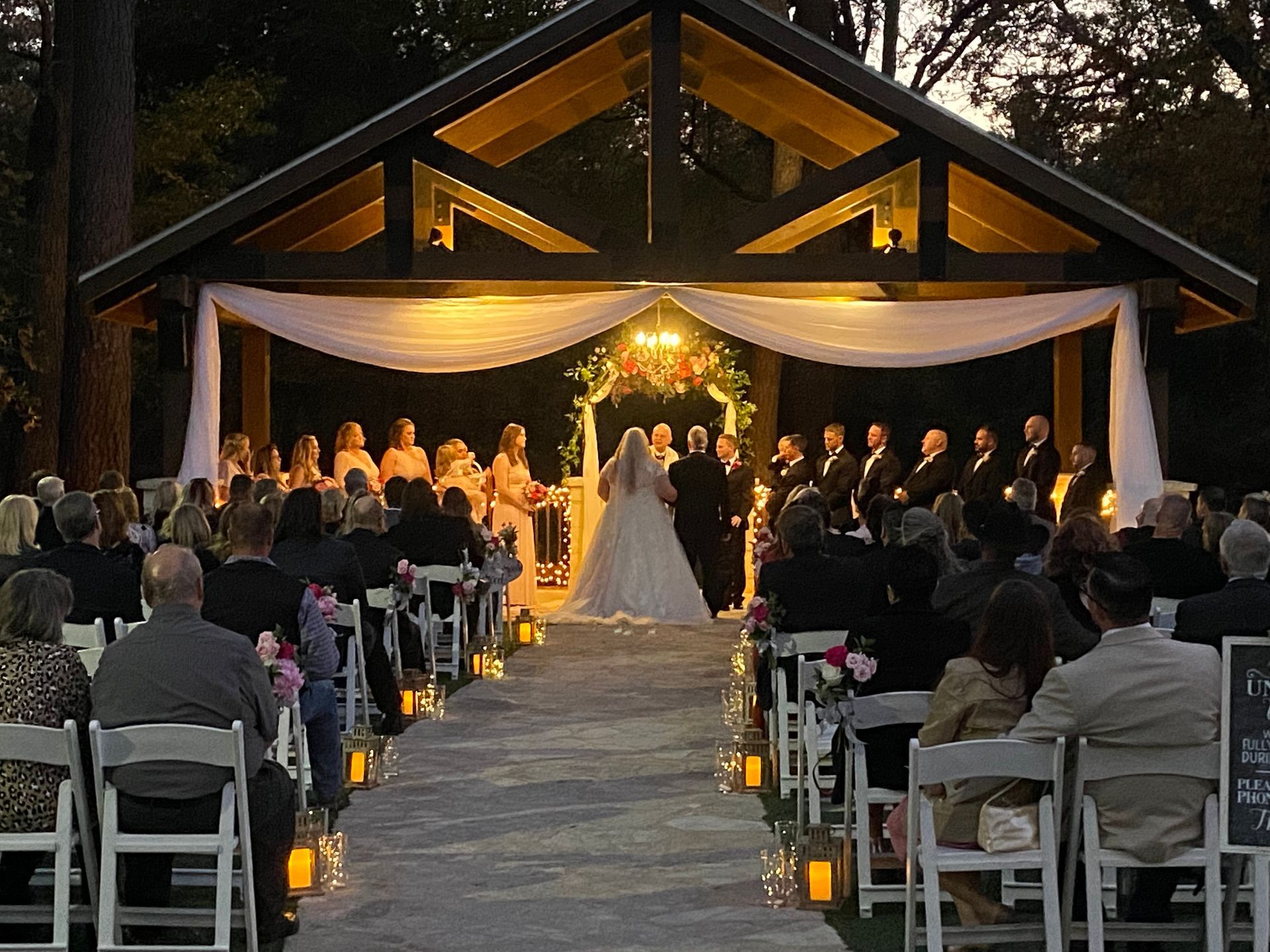 Outdoor wedding photo
