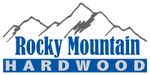 Rocky Mountain Hardwood LLC A logo for rocky mountain hardwood with a mountain in the background
