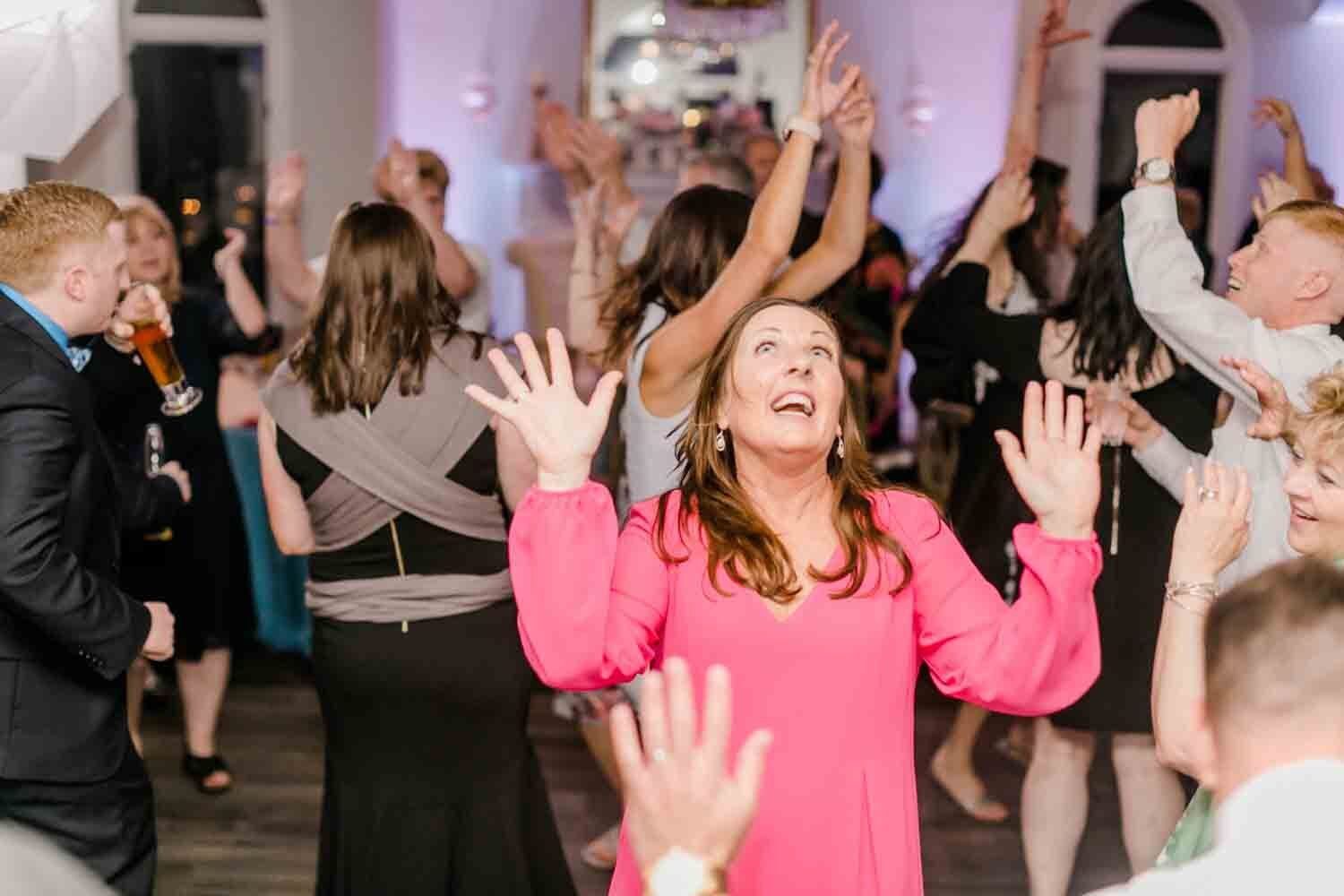 Cheerful girls living it up on the dance floor