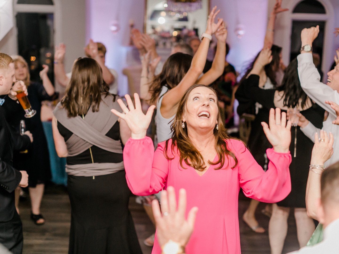 woman dancing on a wedding reception