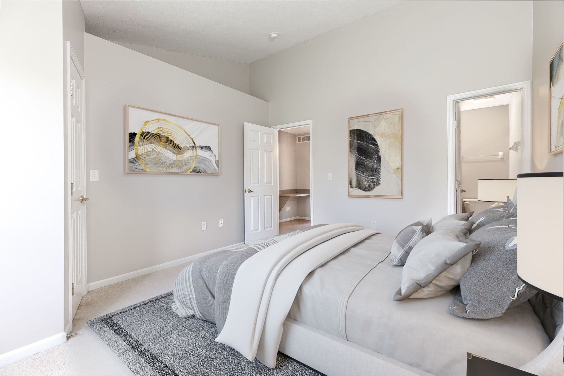 master bedroom staged