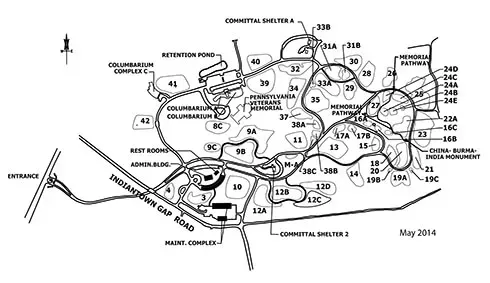 Indiantown Gap Map, PA