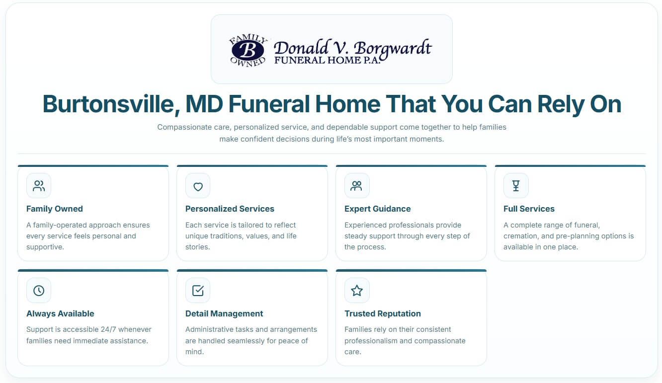 Burtonsville, MD funeral home that you can rely on
