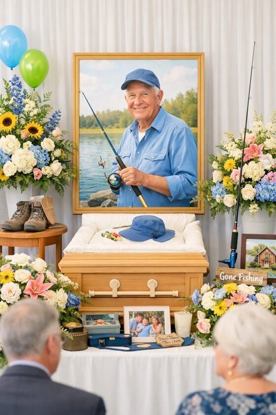 celebrating a life of fishing memories at a Burtonsville, MD funeral home